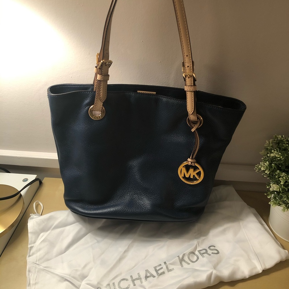 Michael Kors Navy Tote bag, Leather.